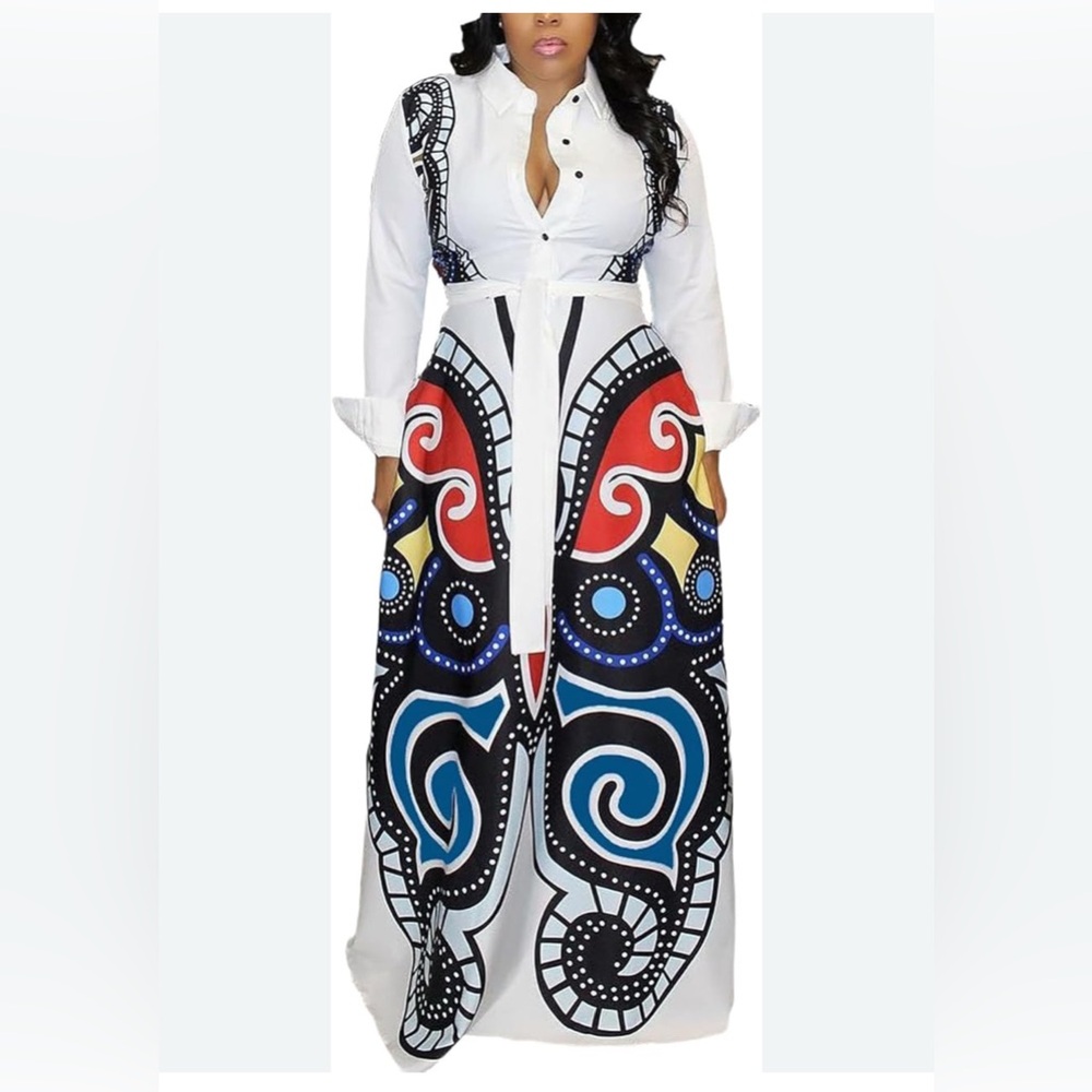 Maxi Shirt Dress - Sz 2XL